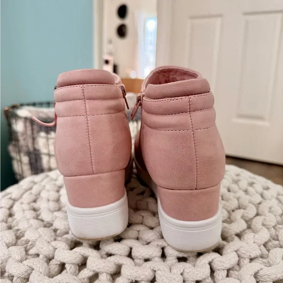 Dream Pairs Pink Wedge Sneakers - Picture 4 of 4